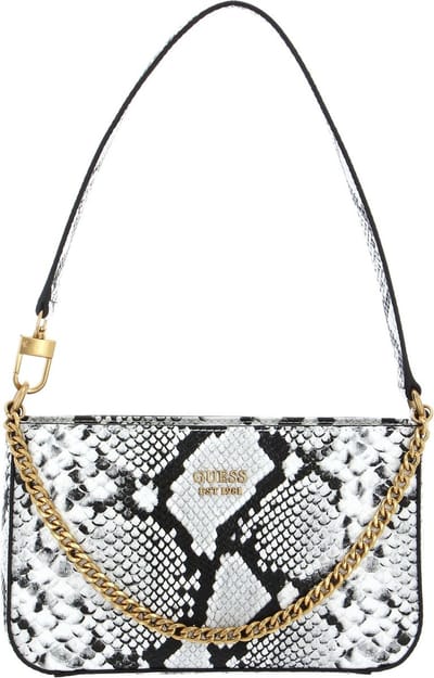 GUESS Schoudertas Avondtas Katey Mini Top Zip Shoulder Bag Natural Wit