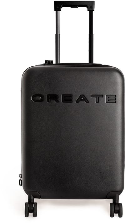 CREATE - Opvouwbare harde handbagagekoffer van polycarbonaat met TSA-slot en multidirectionele wielen - Zwart - LUGGAGE STUDIO FOLDABLE