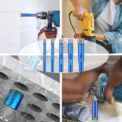 Diamantboor - Tegelboor Glasboor - Precisie Boren - Geïntegreerde Koelwas - 8 mm - Blauw