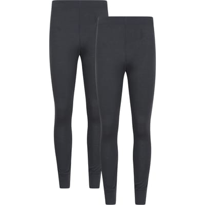 Mountain Warehouse Heren Talus Base Layer Broek (Set van 2) (Houtskool)