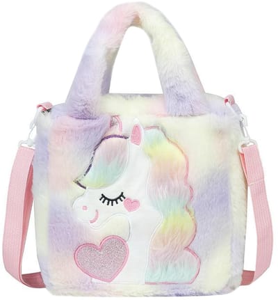 NTHProducts - Cartoon Dieren Schoudertas - Kindertasje - Groot capaciteit - Zwart/Bruin - Knuffel Schoudertas - Perfect voor kinderen - M