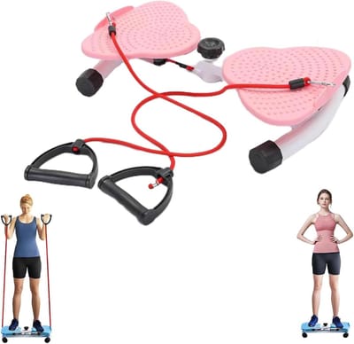 Twist Board - Taille Trainer - Core Training - 180 Graden Rotatie - 58.5 x 29 cm - Roze