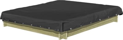 Zandbak Afdekhoes Zwart 120x120 cm PVC - Afdekking zandbak - Afdekzeil 120x120 cm - bescherm uw zandbak
