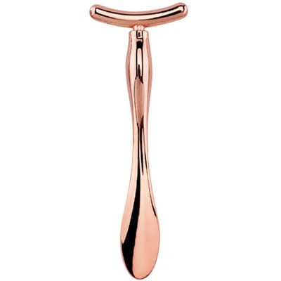 Bâton de Massage Visage Yeux 2 en 1 Applicateur Crème Yeux Anti-Rides Cernes Lifting Facial Spatules Mélangeur Cuillère Mini rose or