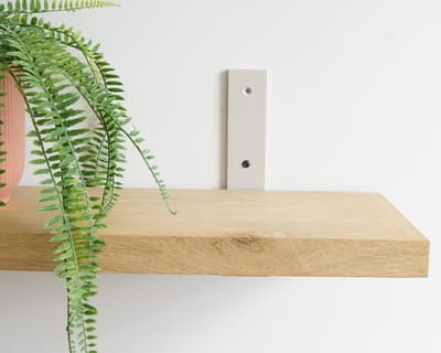 STERKSTAEL Vesta Industriële Plankdrager Greige - Stalen Wandplank Steun - Voor plank vanaf 20 cm tot 30 cm - Kleur Grijs Beige - inclusief bevestigingsmateriaal - Poedercoating - Wandsteun - 1 stuk