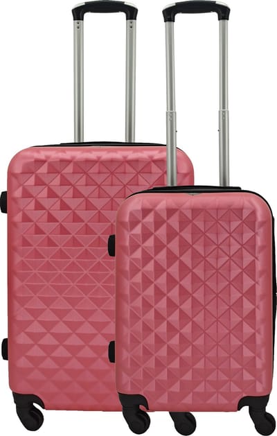 SB Travelbags kofferset - 2 delige 'Expandable' koffer - Roze - 65cm/55cm