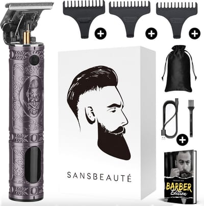 Professionele Draadloze T-blade Tondeuse - Sansbeauté® Buddha Trimmer - Baardtrimmer - Tondeuse Mannen Hoofdhaar - Cheveux Haar - Haartrimmer - Kapper Haar Machine - Haartondeuse - Barber Hair Clipper - Kappersset