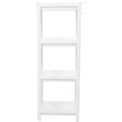 Badkamer Torenplank Plastic Vrijstaand Opbergrek Organizer Multifunctionele Stellingkast voor Woonkamer Slaapkamer 4 Layers