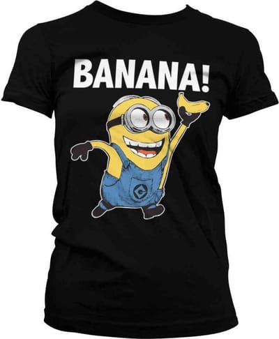 Minions Banana! Dames T-shirt - zwart - S