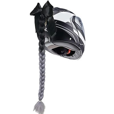 Motorfietsen Kleurverloop Hellingsbaan Helm Decoreren Vlechten Motorhelm Vlechten 2 black grey