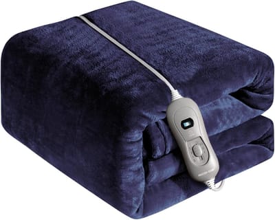 Elektrische Deken - Verwarmde Plaid - Comfort Verwarmen - Automatische Uitschakeling - 180 x 130 cm - Bruin