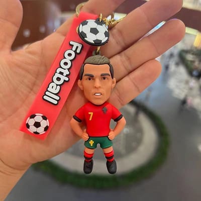Voetbalster Afbeelding Sleutelhanger Voetbalster Tas Decoratie Sleutelhanger Poppetje Auto Sleutel Accessoires Populair voor Mannen Fans Cadeau groothandels Prijs schoon
