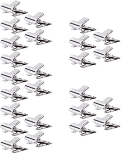 Dailygoods- Prijskaartje Clip - 25 Stuks - Metalen Houder - Zilveren Clip - Duurzaam Materiaal - Stabiele Basis - Geschikt voor Weergave - Etikethouder