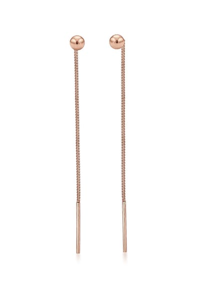 Elli Oorbellen Geo Bol Minimal Doorhalen 925 Zilver rosegoud verguld