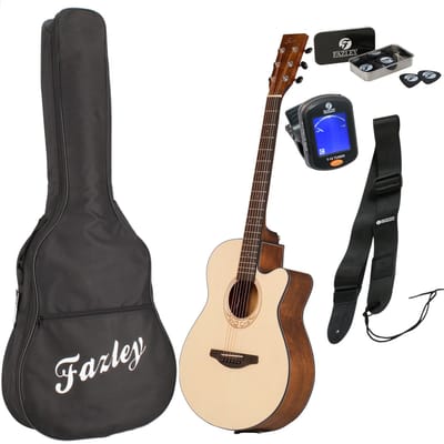 Westerngitaar 4/4 - Incl. gigbag, tuner, band, plectrums - Fazley W100NE