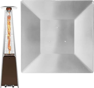 Terrasverwarmer Reflector - Reserve Top - Warmte Verspreiden - Energie Besparend - 47x47 cm - Zilverkleurig