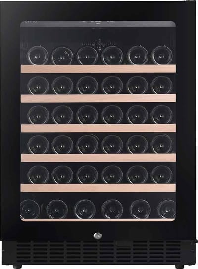 Pevino Noble Wijnkoelkast - 41 flessen - 1 zone - Zwart glazen front