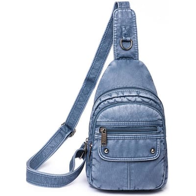 Nieuwe Straatmode Zacht Leer Dames Crossbody Tas Multi-vak Wassen Leer Borsttas Modieuze Reistas gray