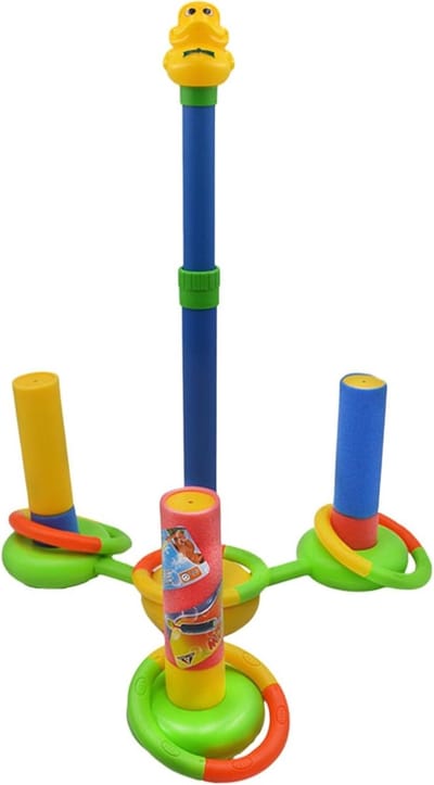 Watersproeiers met Werpring - Waterspelletjes Buiten - Familiepret Bevorderen - Interactieve Watergevechten - 53-90 cm - Enkel Kenmerk