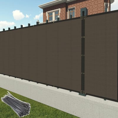 Privacyscherm Hek - Schaduwdoek Windscherm - Buitenruimte Afschermen - 90% UV-blokkering - 1524 x 183 cm - Bruin