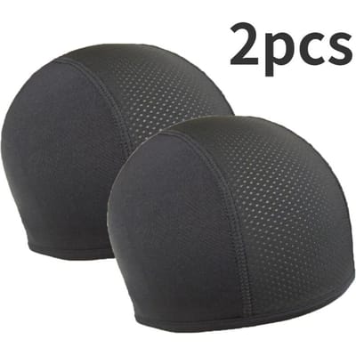 2 stuks Motorhelm Binnenkap Pet Sneldrogende Ademende Pet Racing Pet Onderhelm Muts Motocross Motorhelm Praktisch Gebruik