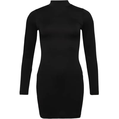 Korte tricot damesjurk met trechtervormige hals Superdry