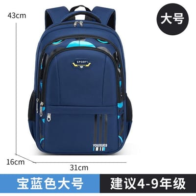 Schooltassen voor Kinderen Jongens Kinderrugzak Basisschool Grote Orthopedische Rugzak Waterdichte Schooltas Grote Boekentas Mochila Infantil blue
