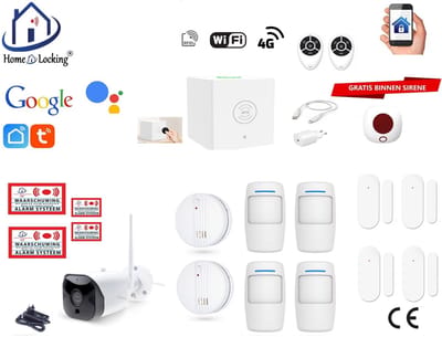 Draadloos beveiligingsbox werkt met wifi en met spraak gestuurde apps. ST01C-30