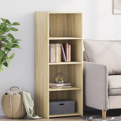 vidaXL - Hoge - kast - 45x41x124 - cm - bewerkt - hout - sonoma - eikenkleurig