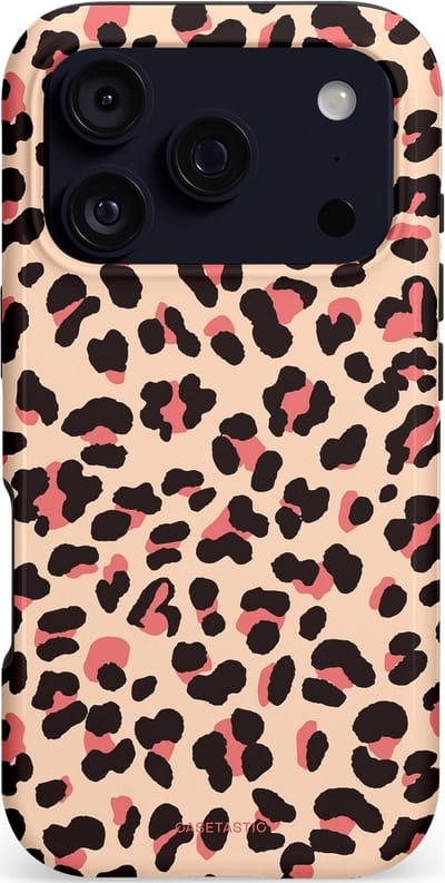 Casetastic hoesje geschikt voor Apple iPhone 17 Pro - MagSafe - Dubbellaagse bescherming - Pantermeid - Fashion Case - Zand Zwart Perzik Koraal