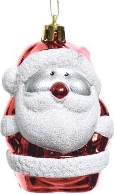 1x Kersthangers figuurtjes kerstman rood 8 cm - Kerstmannen thema kerstboomhangers