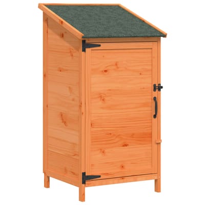 vidaXL - Tuin - Shed - met - dak - Bruin - 59 - x - 56 - x - 113,5 - cm - Massief - Vurenhout