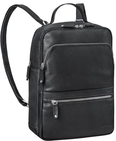 Middelgrote Leren Rugzak voor Laptop 13-14,5 Inch - Stijlvolle Vintage Dagrugzak voor Werk en Vrije Tijd