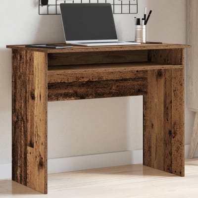 vidaXL - Bureau - 90x50x74 - cm - bewerkt - hout - oud - houtkleurig