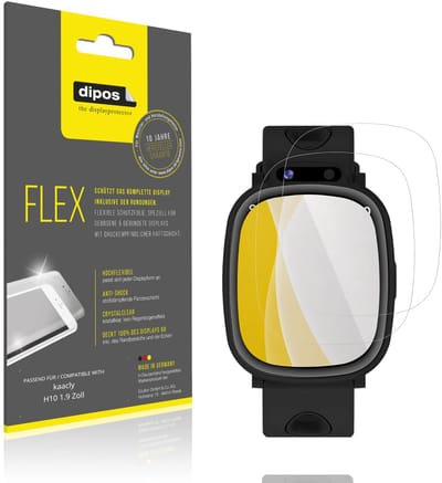 dipos – 2x Beschermfolie geschikt voor kaacly H10 1.9 Inch | 3D Full Cover Screenprotector | 100% Passend