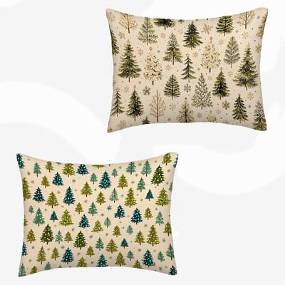 Kussenhoes Set - Decoratief Sierkussen - Buiten Decoratie - Waterdicht Linnen - 40x75cm - Kerstboom