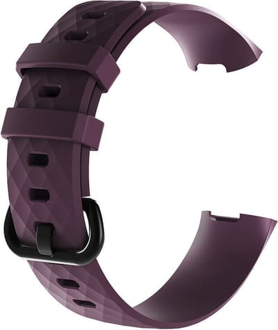 Go Go Gadget - Schubben Siliconen Bandje - Sportbandje - Fitbit Charge 3 & 4 - S/M - Paars