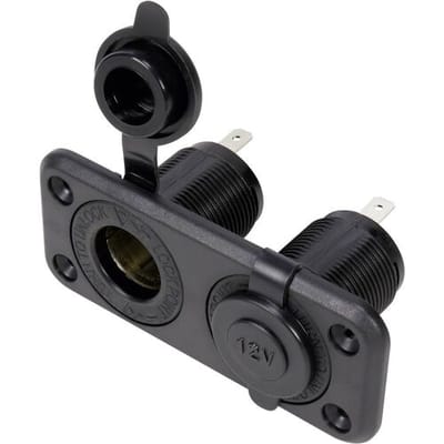 TRU COMPONENTS Dubbele auto-inbouwbus met beschermkap Stroombelasting (max.): 20 A 12 V=
