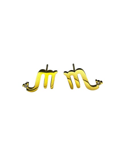 Plux Fashion Schorpioen Oorbellen - Goud - 1cm - Sieraden - Sterrenbeeld Oorbellen - Schorpioen Sterrenbeeld - Stainless Steel - Scorpio Earrings - Sieraden Cadeau - Gouden Oorbellen - Luxe Style - Duurzame Kwaliteit - Roestvrijstaal