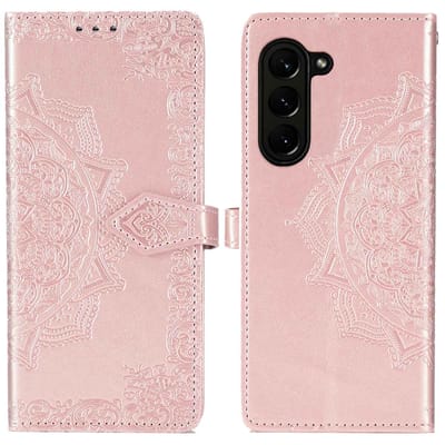 imoshion Hoesje - Geschikt voor Samsung Galaxy Z Fold 6 - Mandala Bookcase - Rosé Goud