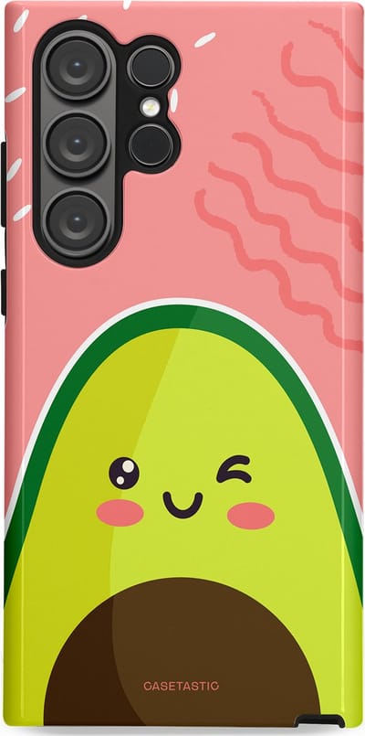 Casetastic Hoesje Geschikt voor Samsung S23 Ultra - Stijlvolle Beschermende Duo-layer Case - Avocado Vibes