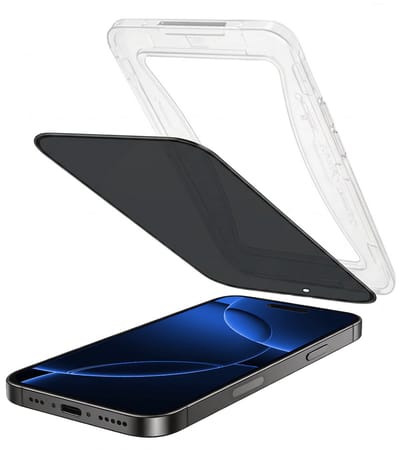 Privacy Screenprotector - Geschikt voor Apple iPhone 16 Pro - Met Installatie Kit - Beschermglas - Anti-Spy - Flexibel Glas - Tempered Glass - Screen Protector