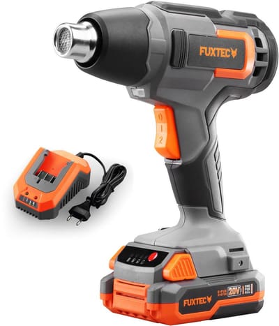 Accupistool - FUXTEC FX-E1HLP20 - 20V 550 graden C, debiet 200L/min - Accu en laderset 2,4A