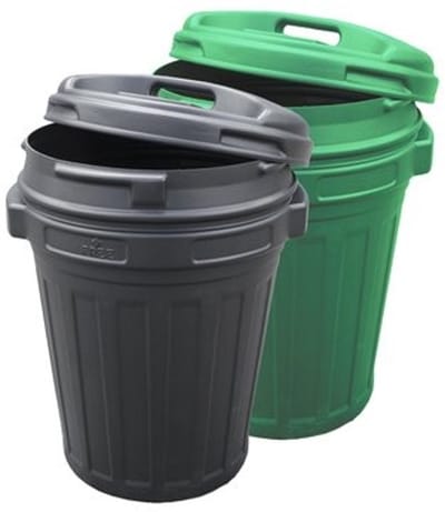Excellent Voerton 40 L – Voeremmer voor vee – Emmer met deksel - Met draai-sluiting – Ook als prullenbak – 40 x 43 x 53 cm - Groen