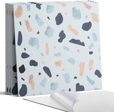 Coloray Wandpanelen Zelfklevend - Abstract steenpatroon Zelfklevende Wandpanelen - 50 cm x 50 cm - Blauw Wandpaneel PVC - 4 stuks - Texturen Wandpanelen Zelfklevend - Wandpanelen Keuken - Wandpaneel Badkamer