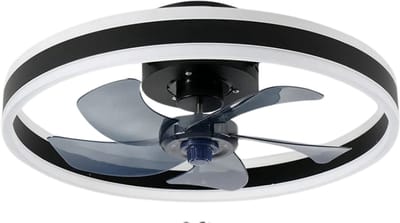 Livano Plafondventilator - Met Verlichting - Plafond Ventilator - Met Lamp - Plafonniere Met Ventilator - Met Licht - Zwart