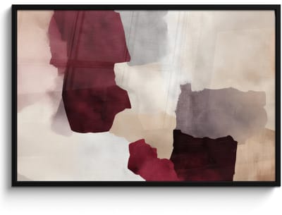 Poster in lijst - Fotolijst 120x80 cm - Posters - Abstract - Kleurbakken - Rood - Posterlijst zwart - Decoratie - Wanddecoratie woonkamer - Muurdecoratie slaapkamer