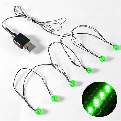 6-in-1 LED Lichtstenen, Ronde Lichtgevende Bouwstenen, USB Voeding, Compatibel met Bakstenen, Doe-Het-Zelf Verlichtingssysteem voor Modellen en Accessoires