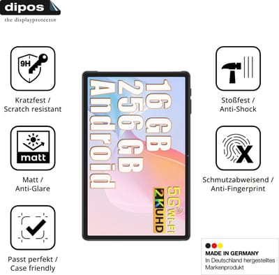 dipos – 2x Matte Pantserfolie geschikt voor SEBBE Tablet 11 Zoll | 9H Screenprotector