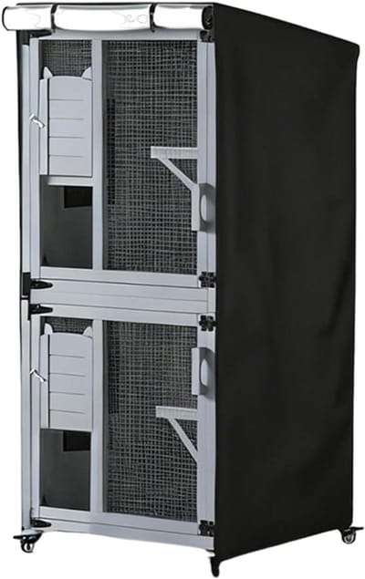 Kattenhuis Afdekking - Beschermhoes Buiten - Bescherming Weer - Waterdicht UV Bestendig - 5x25x5 cm - Zwart